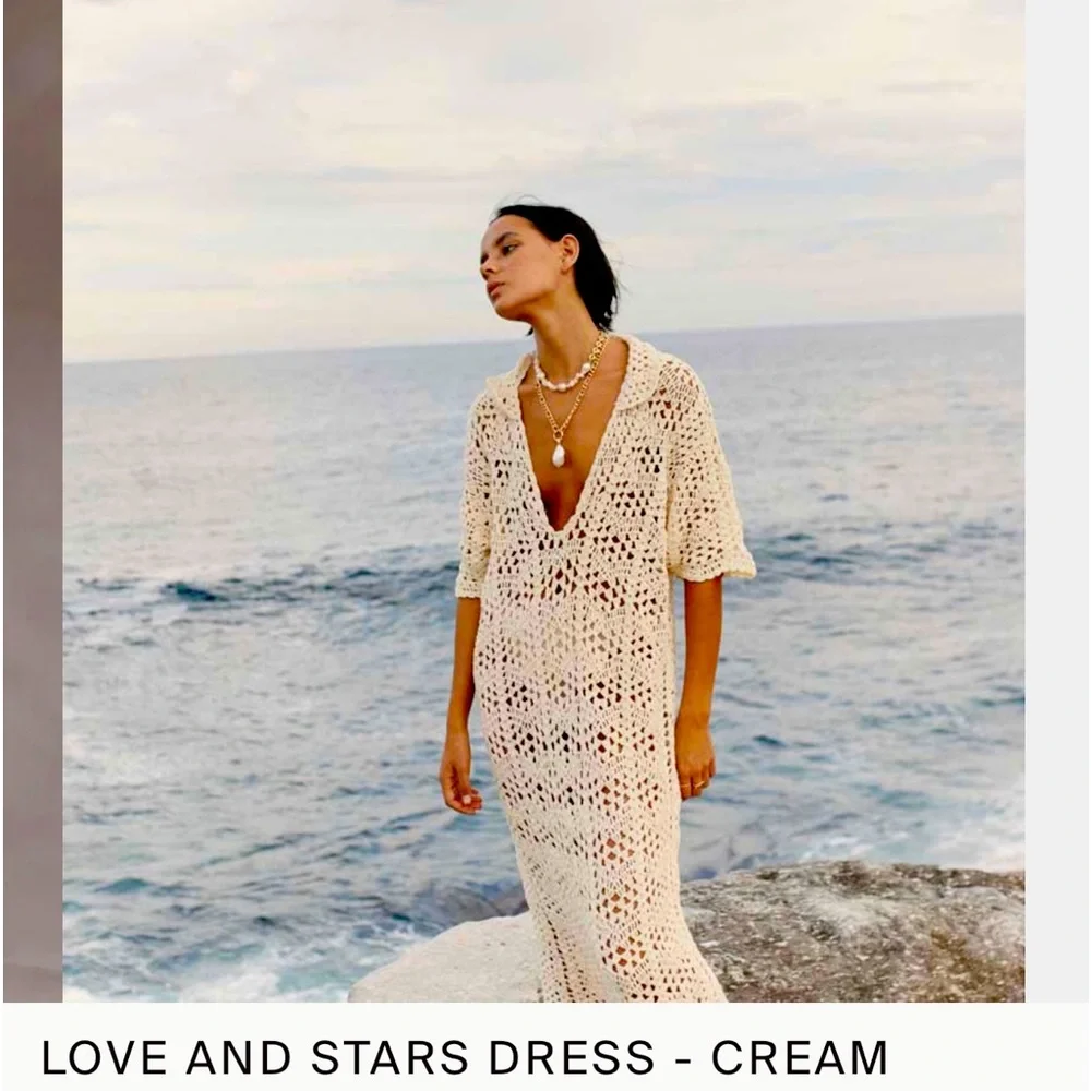 Maurie + Eve LOVE AND STARS DRESS - CREAM, M+E 10 / USA M/ , color natural - Picture 1 of 12